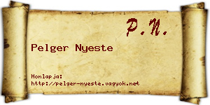 Pelger Nyeste névjegykártya